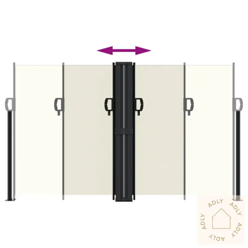 Uttrekkbar Sidemarkise 140X1000 Cm Kremhvit