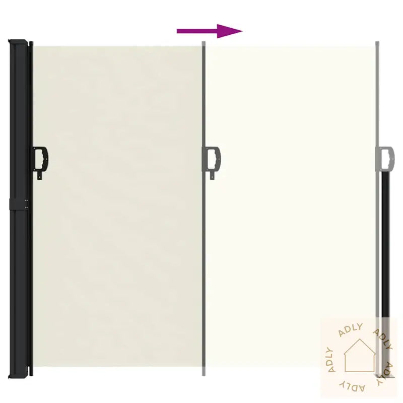 Uttrekkbar Sidemarkise 180X600 Cm Kremhvit