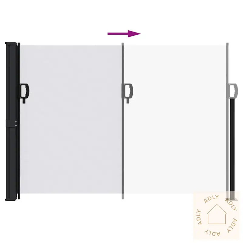 Uttrekkbar Sidemarkise Hvit 140X600 Cm