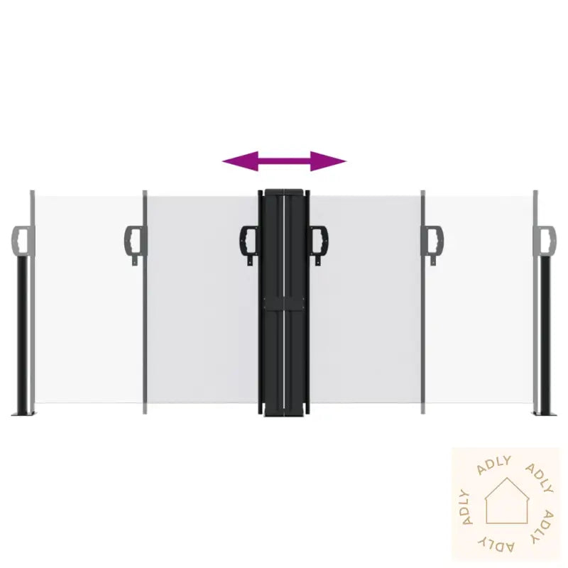 Uttrekkbar Sidemarkise 100X600 Cm Hvit