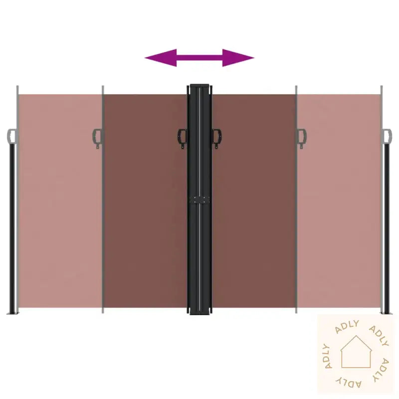 Uttrekkbar Sidemarkise 200X1000 Cm Brun