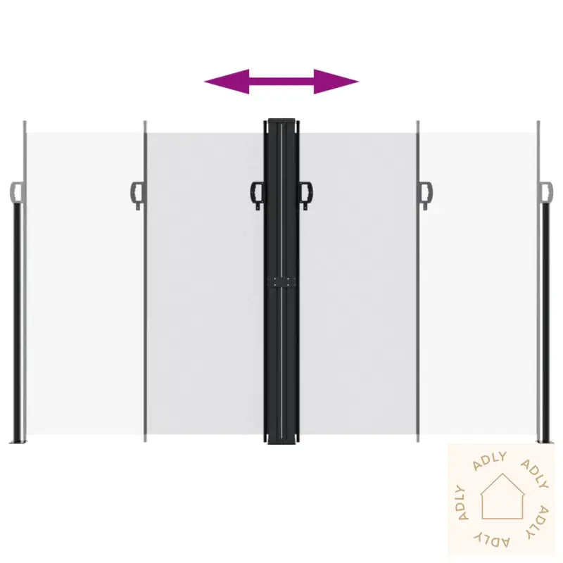 Uttrekkbar Sidemarkise 200X1000 Cm Hvit