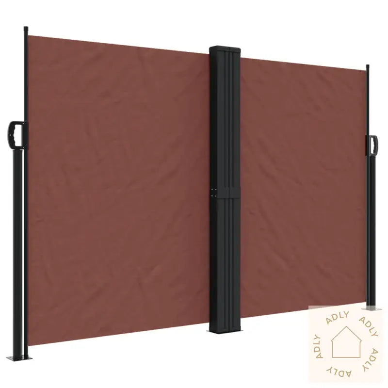 Uttrekkbar Sidemarkise Brun 160X600 Cm