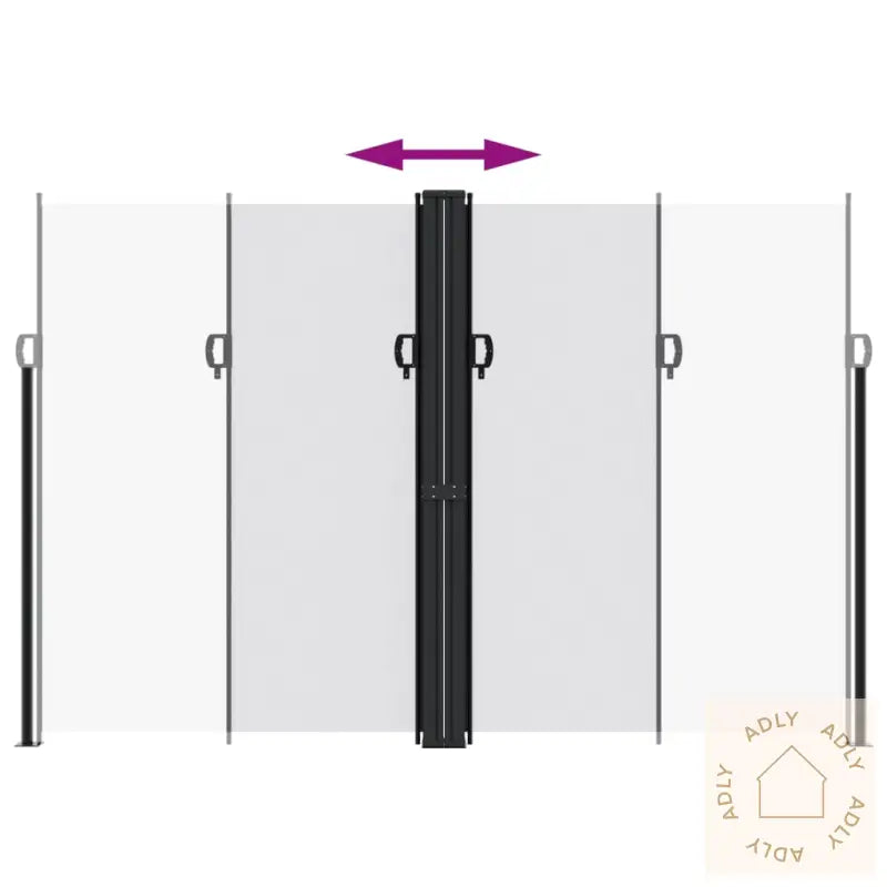 Uttrekkbar Sidemarkise Hvit 220X1000 Cm