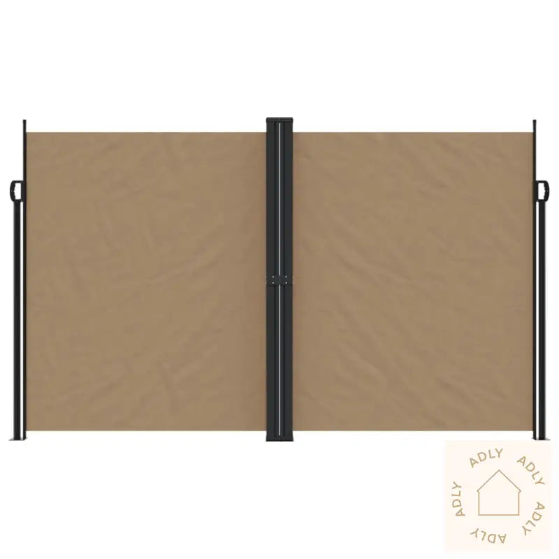 Uttrekkbar Sidemarkise 200X1000 Cm Gråbrun