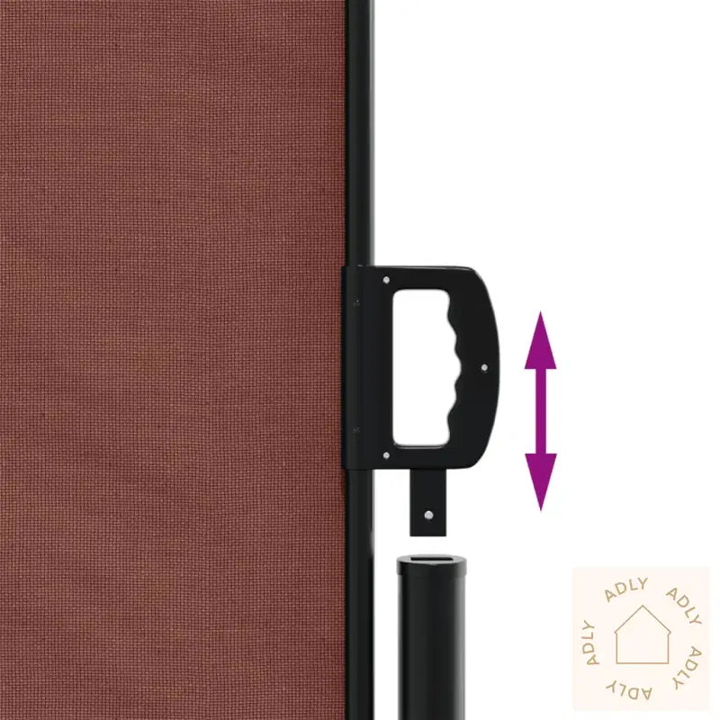 Uttrekkbar Sidemarkise Brun 120X1200 Cm