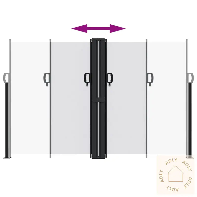 Uttrekkbar Sidemarkise Hvit 160X1200 Cm