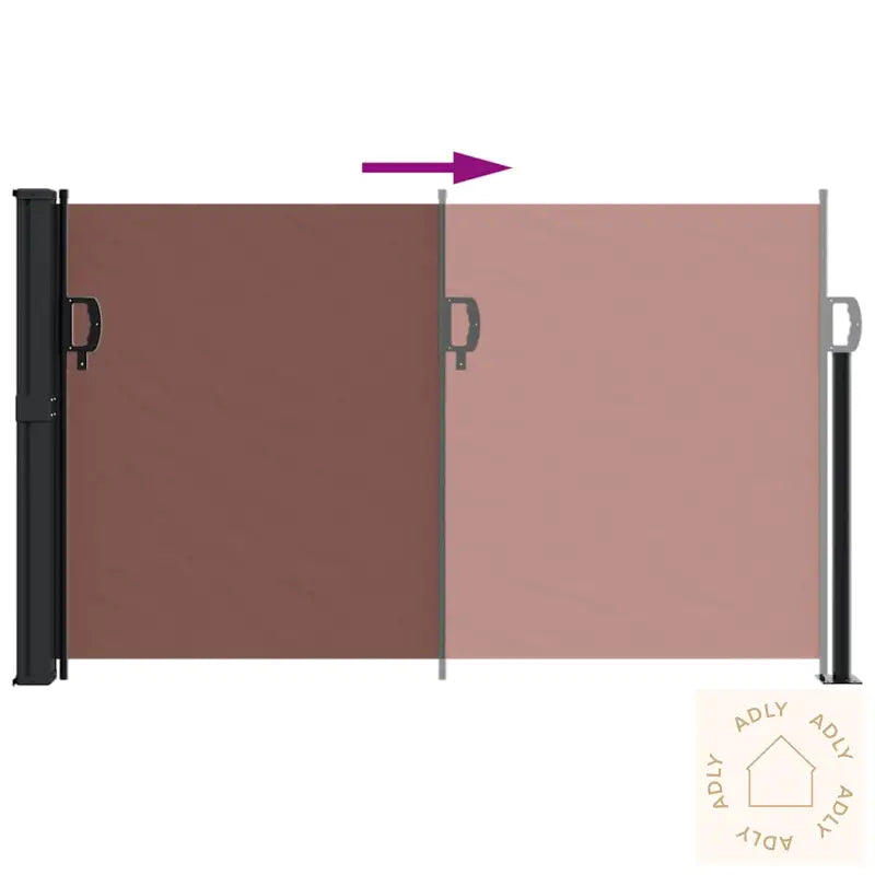 Uttrekkbar Sidemarkise Brun 120X500 Cm