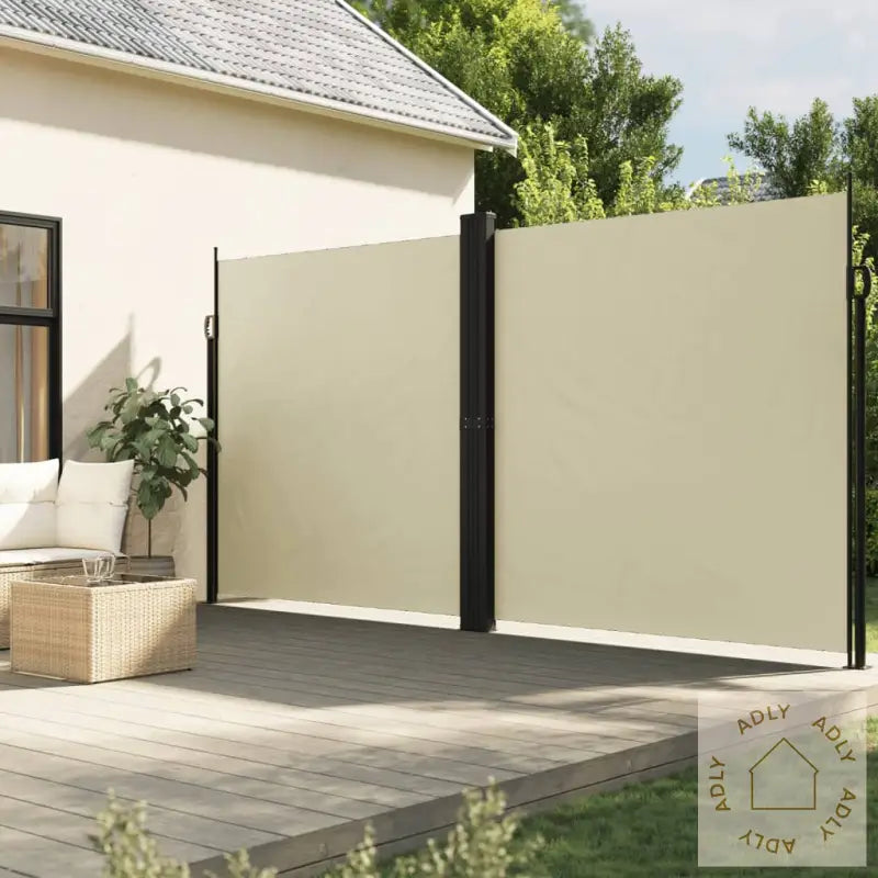Uttrekkbar Sidemarkise 220X600 Cm Kremhvit