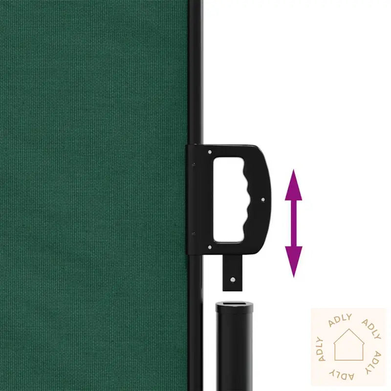Uttrekkbar Sidemarkise Mørkegrønn 160X600 Cm