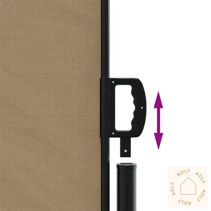 Uttrekkbar Sidemarkise Gråbrun 120X600 Cm