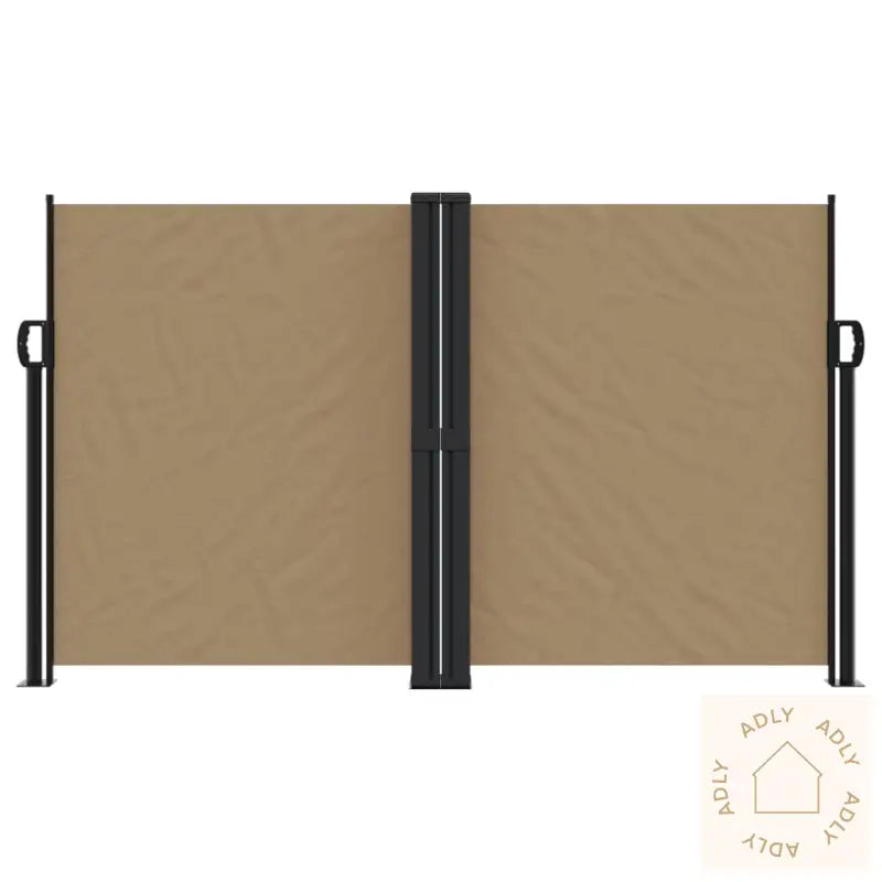 Uttrekkbar Sidemarkise Gråbrun 140X600 Cm