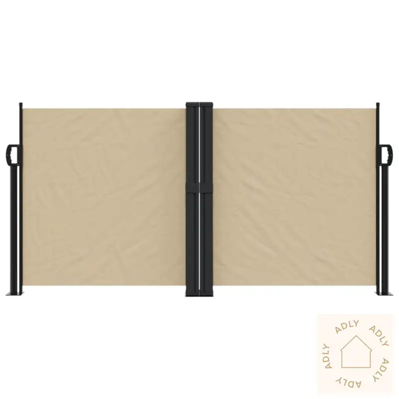 Uttrekkbar Sidemarkise Beige 120X600 Cm