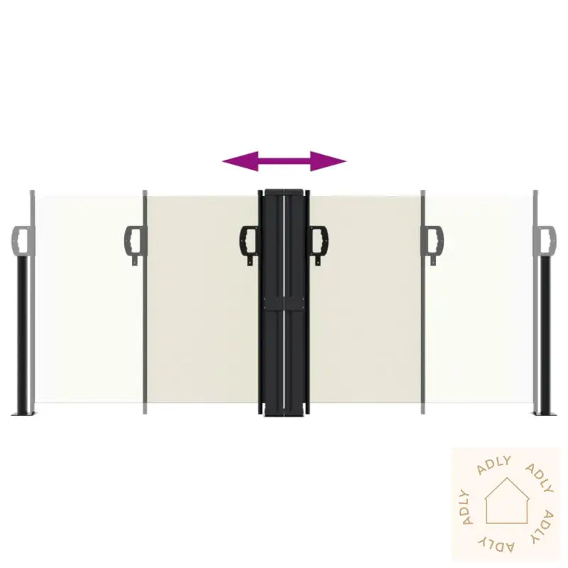 Uttrekkbar Sidemarkise 100X600 Cm Kremhvit