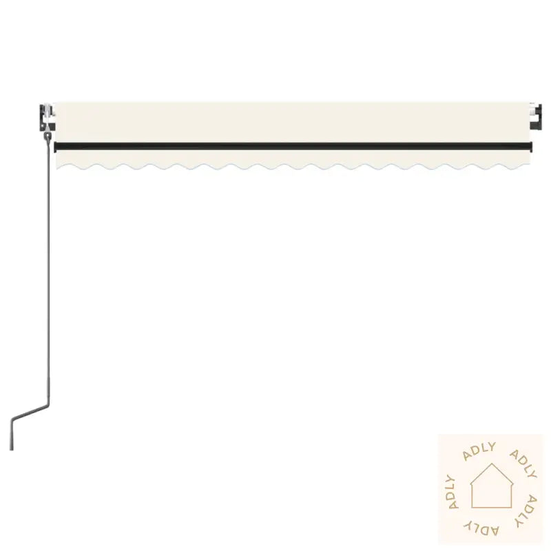 Automatisk Markise Med Vindsensor Og Led 400X350 Cm Kremhvit