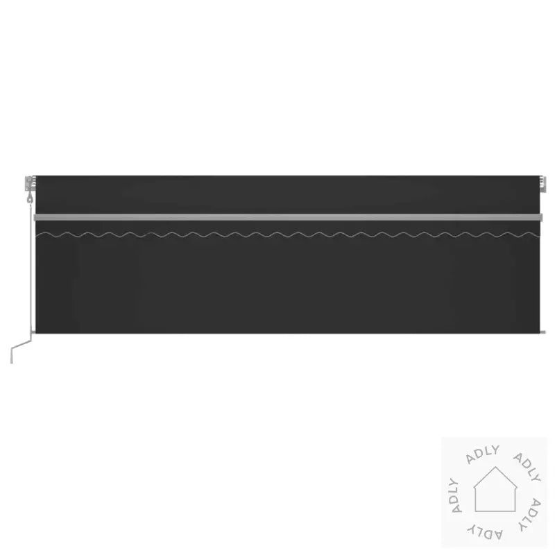 Automatisk Uttrekkbar Markise Med Rullegardin 5X3 M Antrasitt