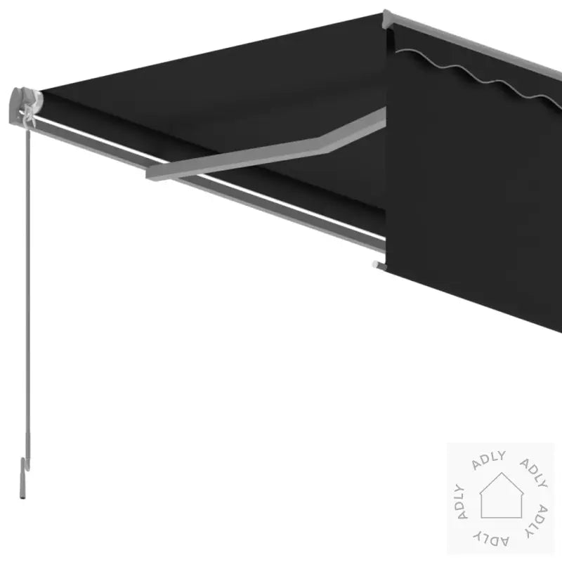 Automatisk Uttrekkbar Markise Med Rullegardin 5X3 M Antrasitt