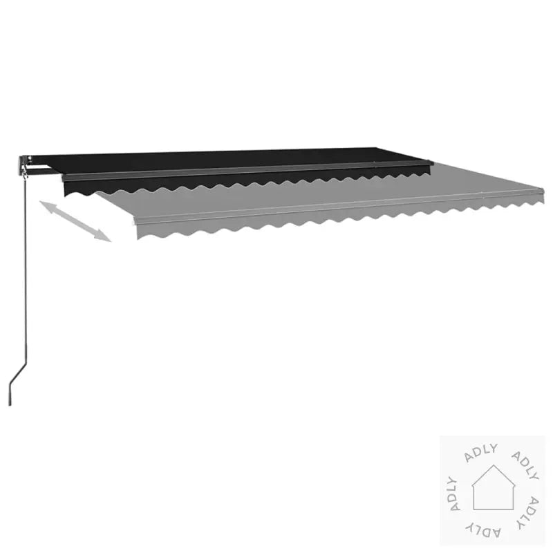 Automatisk Markise Med Vindsensor Og Led 500X350 Cm Antrasitt