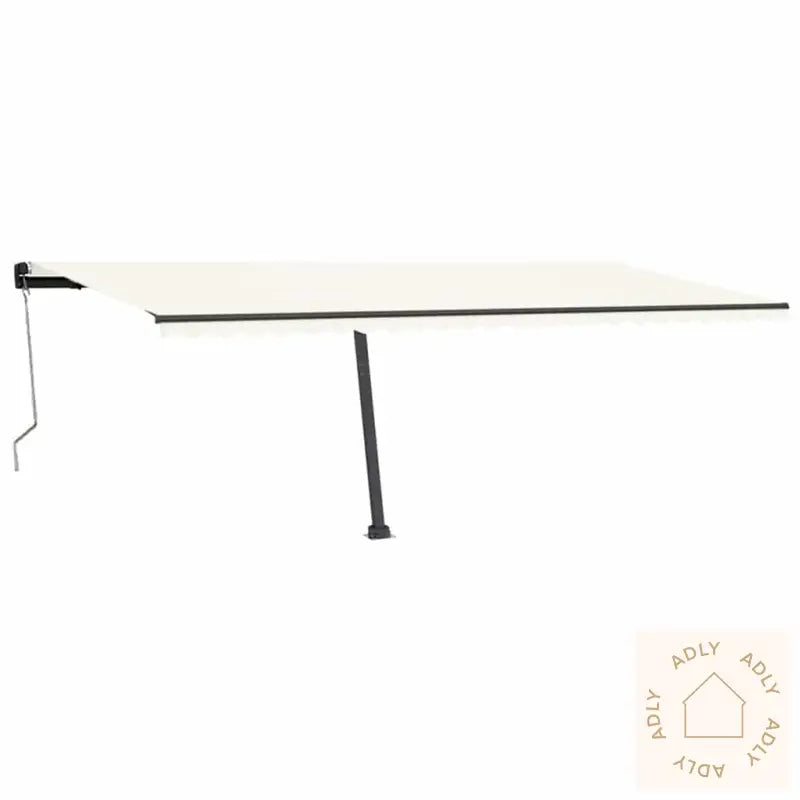Automatisk Markise Med Vindsensor Og Led 600X300 Cm Kremhvit