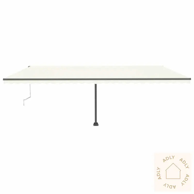 Automatisk Markise Med Vindsensor Og Led 600X300 Cm Kremhvit