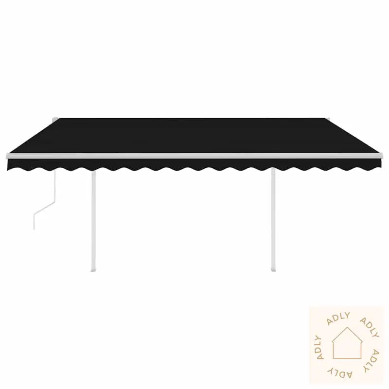 Automatisk Markise Med Vindsensor Og Led 4,5X3 M Antrasitt