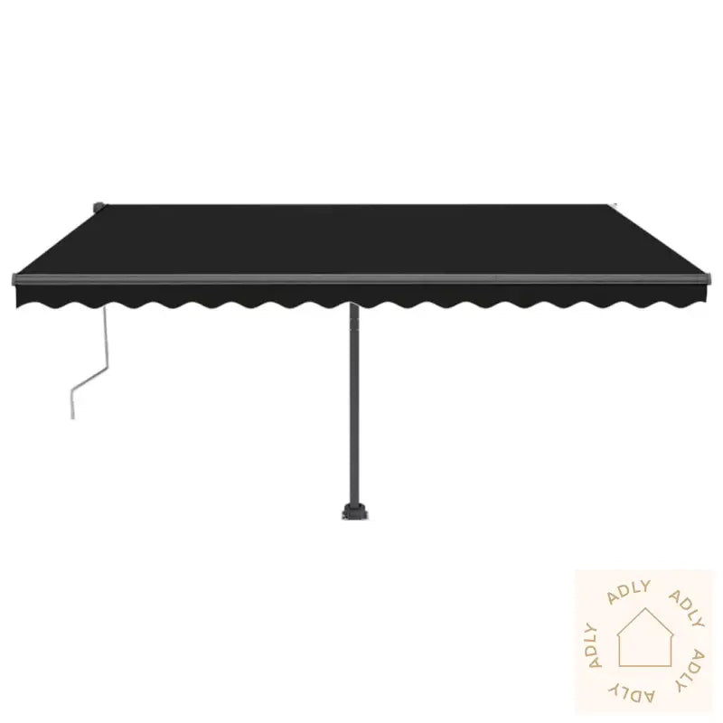 Automatisk Markise Med Vindsensor Og Led 450X350 Cm Antrasitt