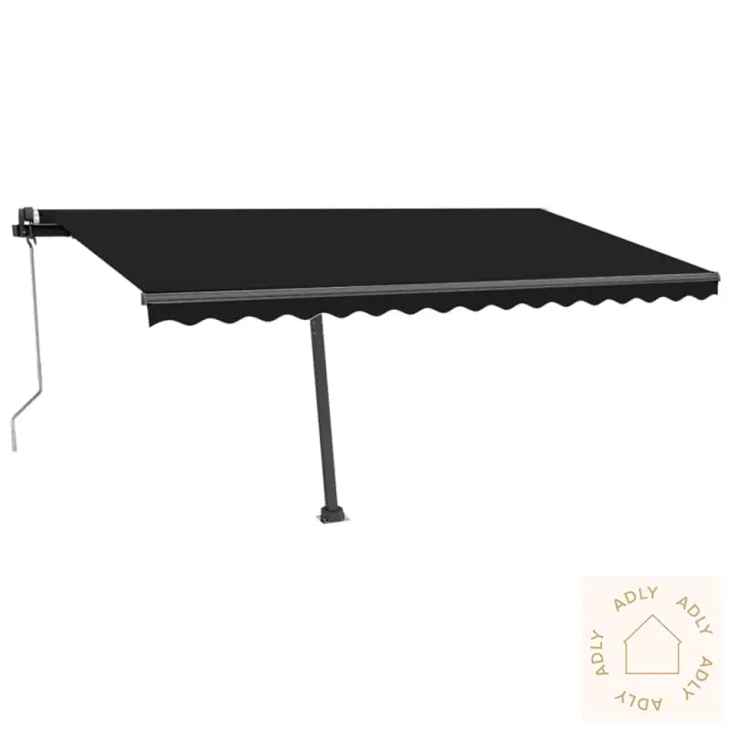 Automatisk Markise Med Vindsensor Og Led 450X350 Cm Antrasitt
