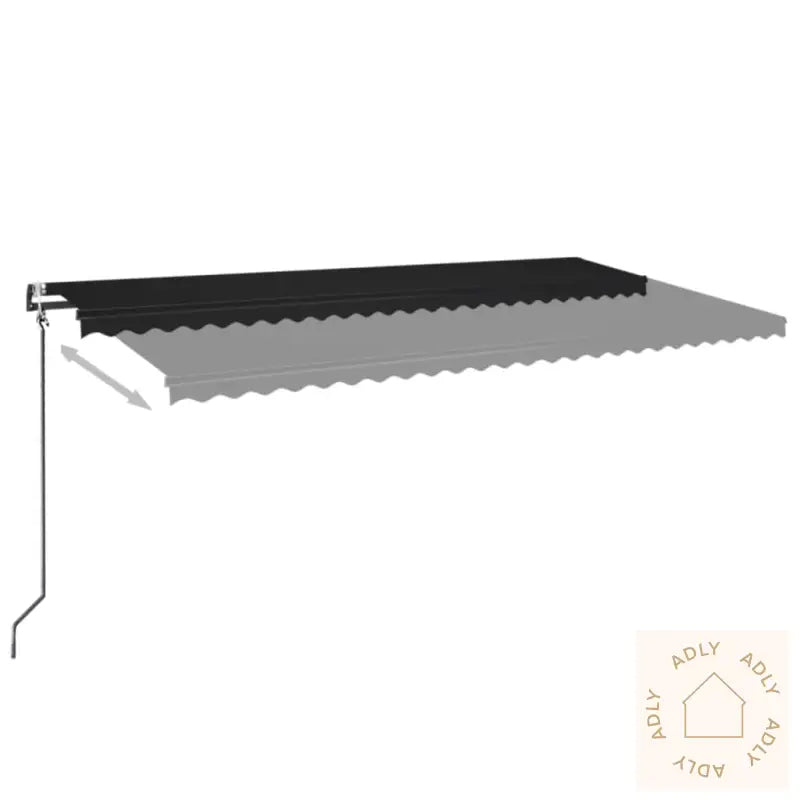 Automatisk Markise Med Vindsensor Og Led 600X350 Cm Antrasitt