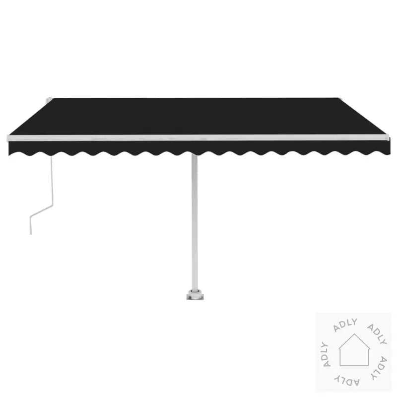 Automatisk Markise Med Vindsensor Og Led 400X300 Cm Antrasitt