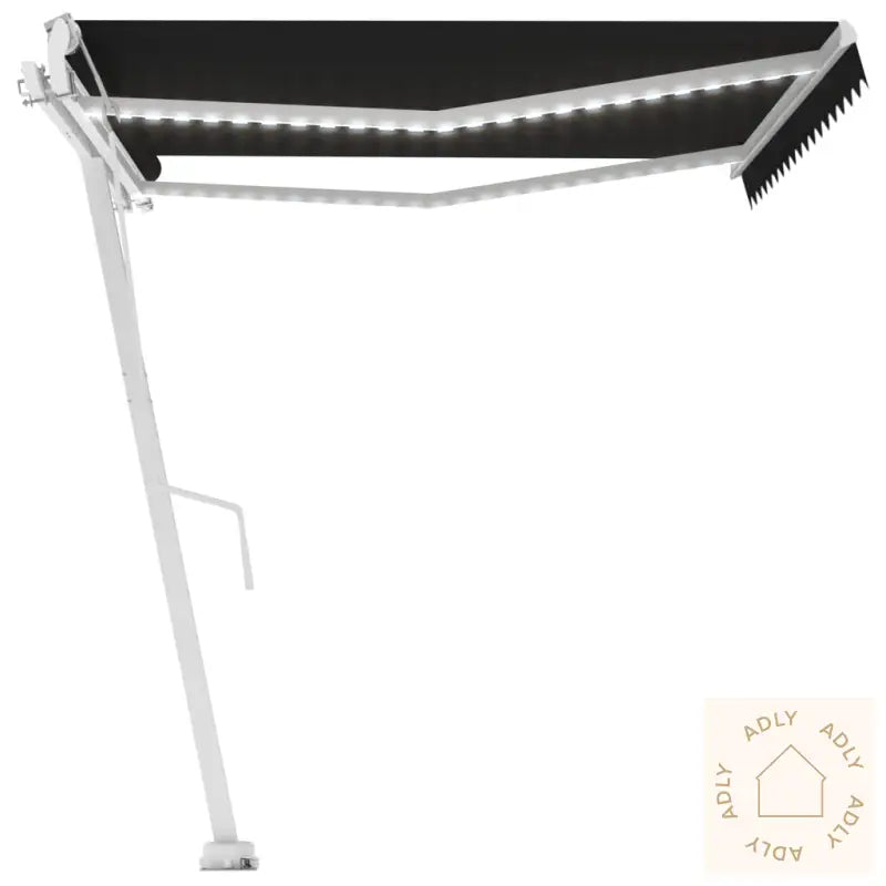 Automatisk Markise Med Vindsensor Og Led 400X300 Cm Antrasitt