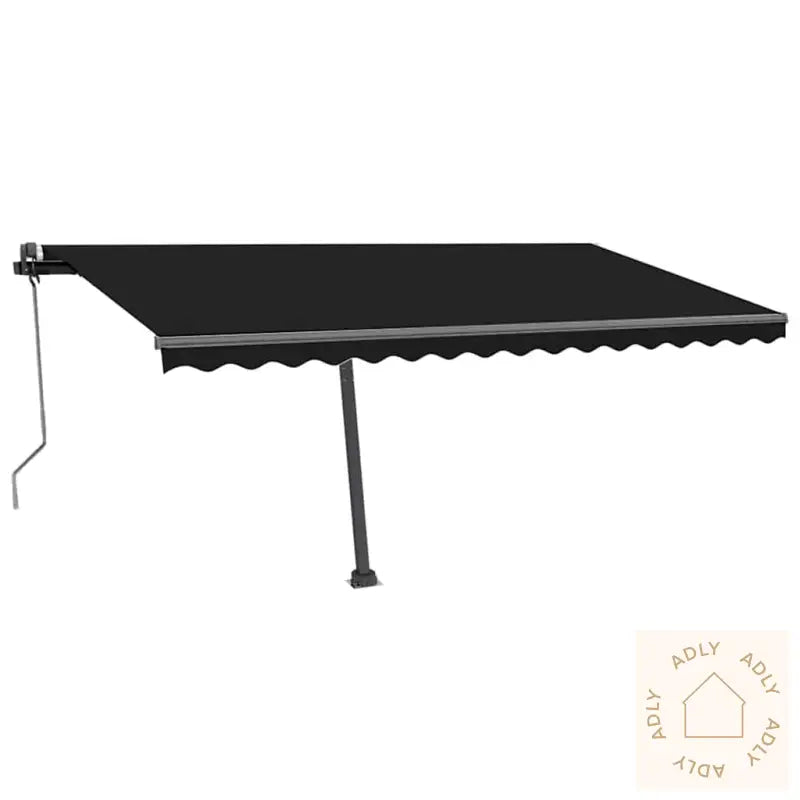 Automatisk Markise Med Vindsensor Og Led 450X300 Cm Antrasitt
