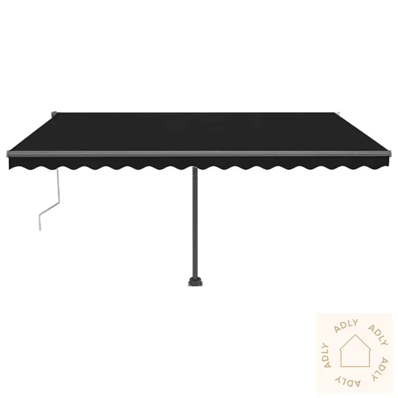 Automatisk Markise Med Vindsensor Og Led 450X300 Cm Antrasitt