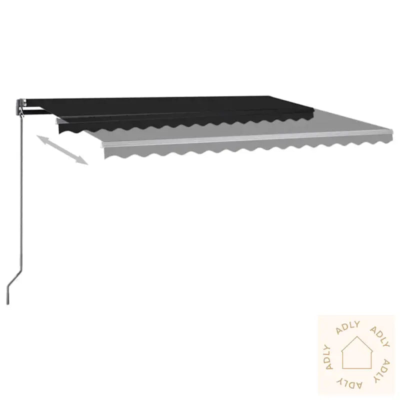 Automatisk Markise Med Vindsensor Og Led 450X300 Cm Antrasitt