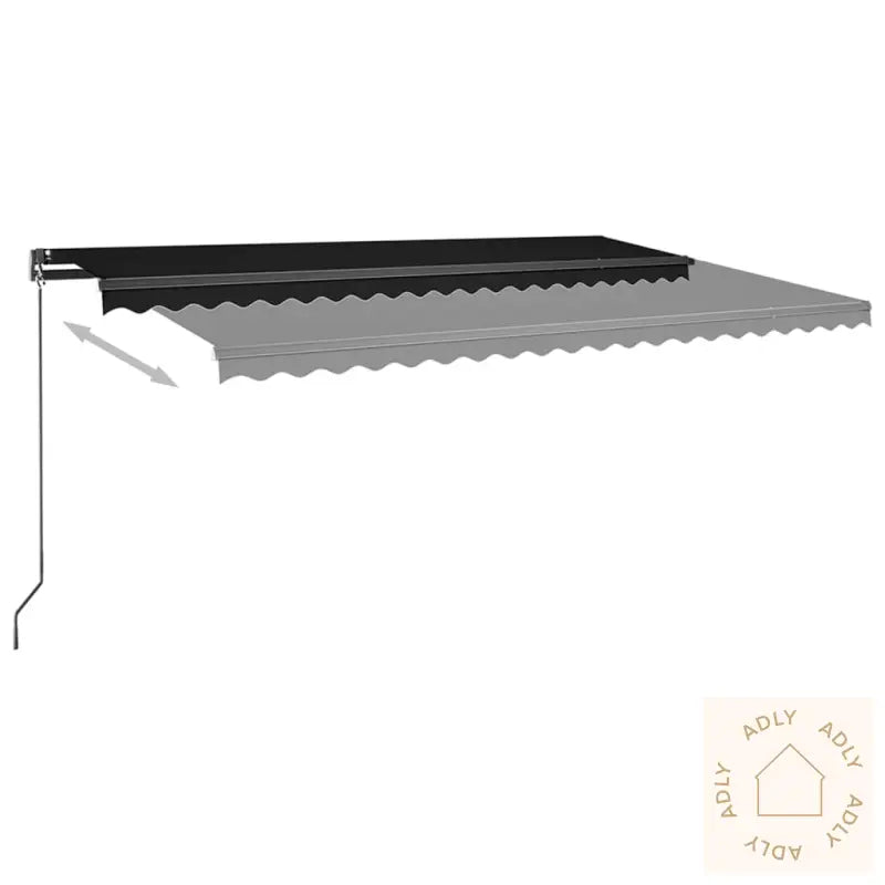 Frittstående Automatisk Markise 500X350 Cm Antrasitt
