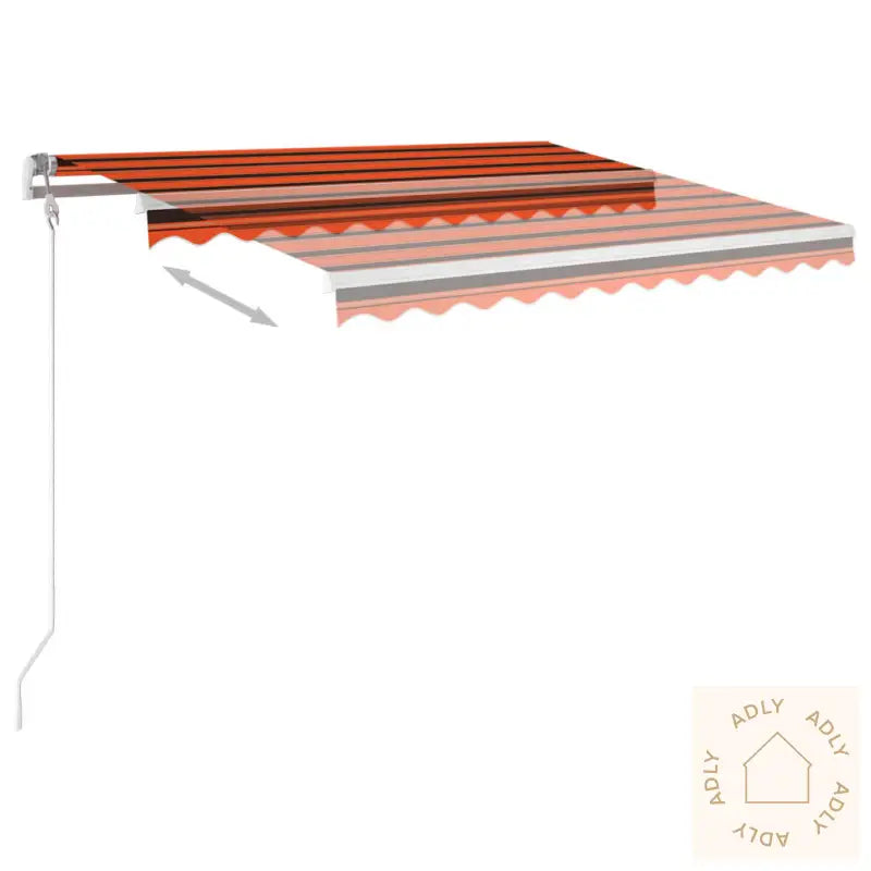 Automatisk Uttrekkbar Markise 300X250 Cm Oransje Og Brun