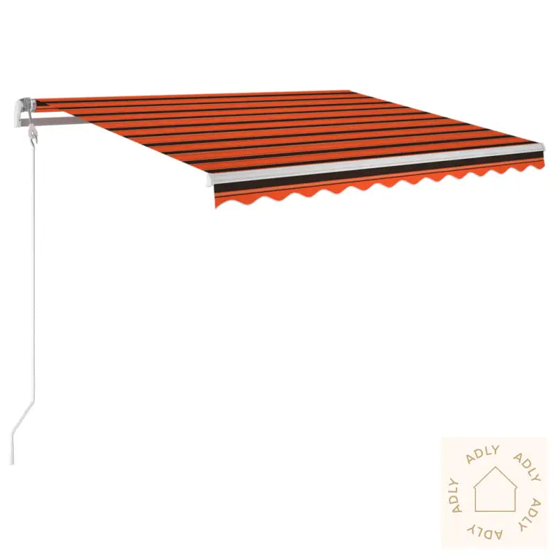 Automatisk Uttrekkbar Markise 300X250 Cm Oransje Og Brun