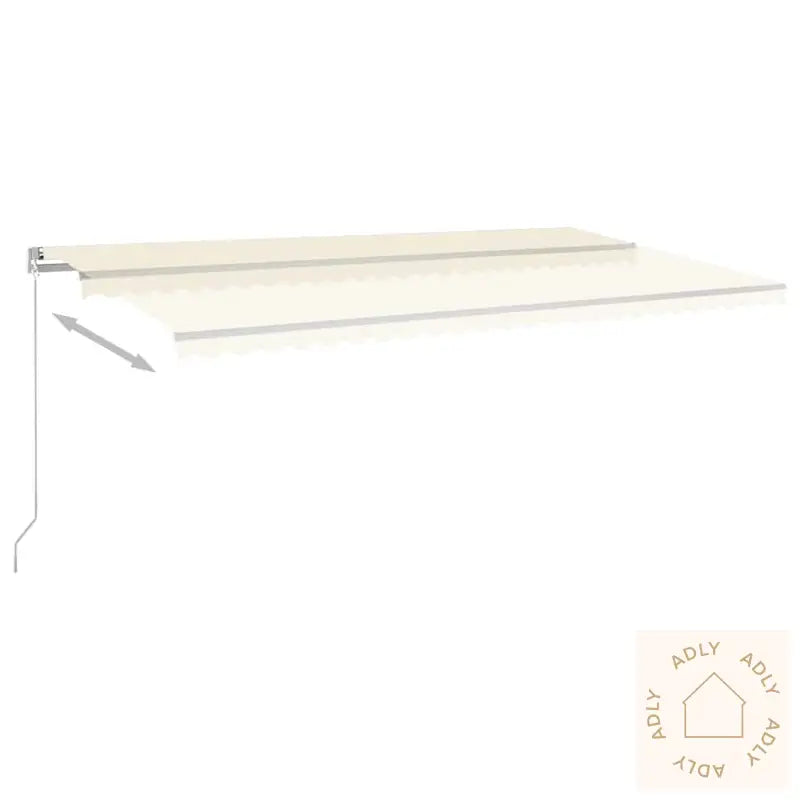 Automatisk Markise Med Vindsensor Og Led 6X3 M Kremhvit