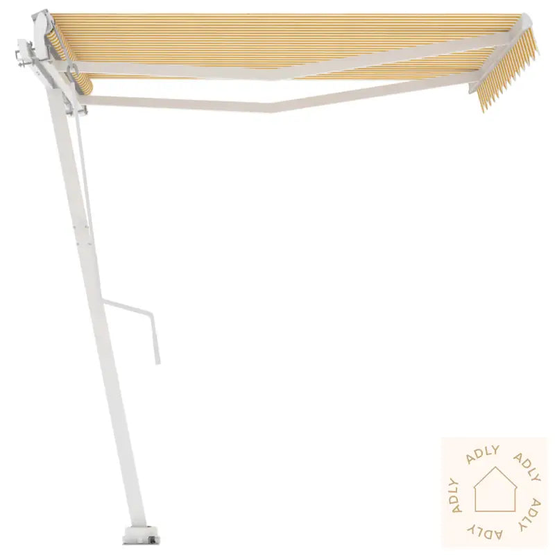 Frittstående Automatisk Markise 300X250 Cm Gul Og Hvit