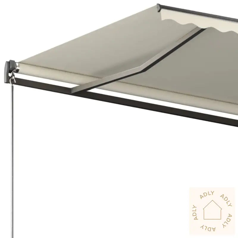 Frittstående Automatisk Markise 350X250 Cm Kremhvit