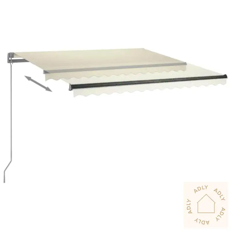 Frittstående Automatisk Markise 350X250 Cm Kremhvit