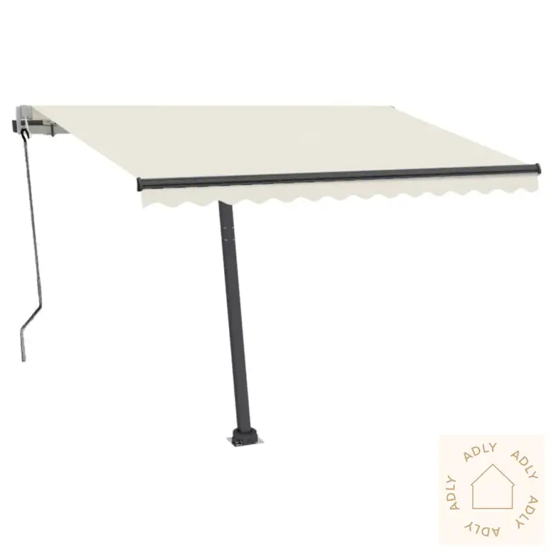 Frittstående Automatisk Markise 350X250 Cm Kremhvit