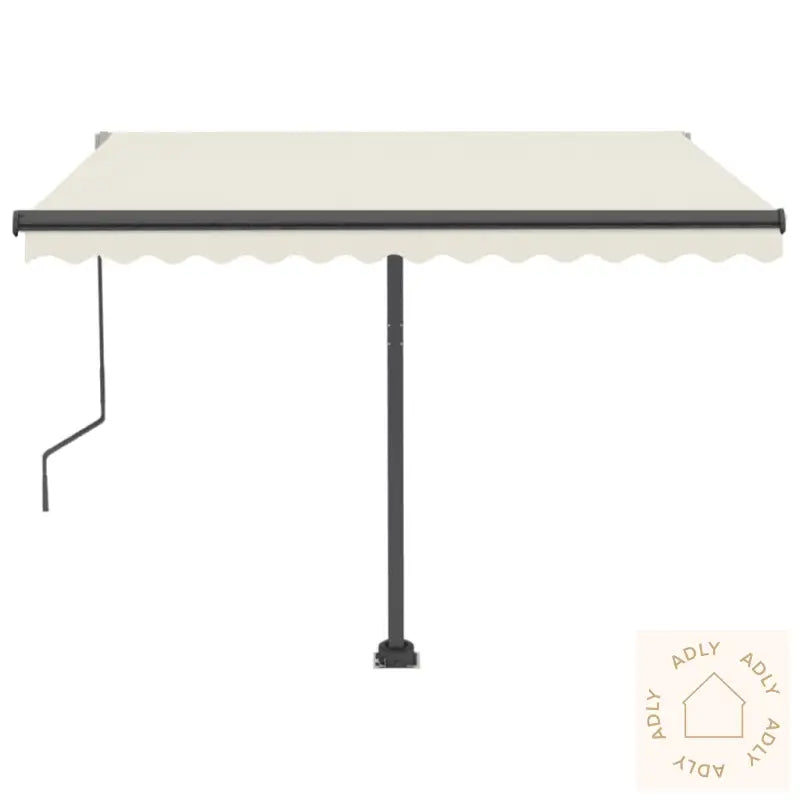 Frittstående Automatisk Markise 350X250 Cm Kremhvit