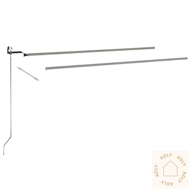 Uttrekkbare markisen i solid aluminium med scalloped kant for hagemøbler