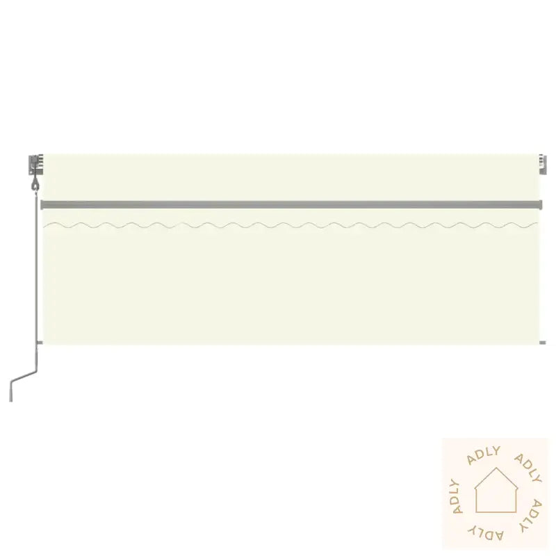 Automatisk Markise Rullegardin Vindsensor Led 4X3 M Kremhvit