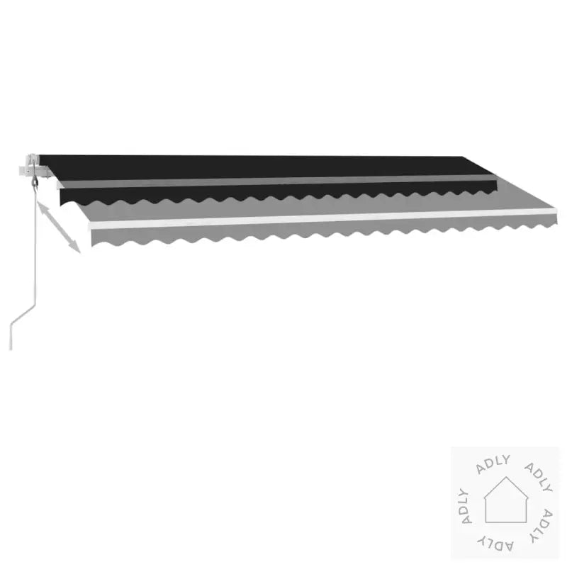 Automatisk Markise Med Vindsensor Og Led 500X350 Cm Antrasitt