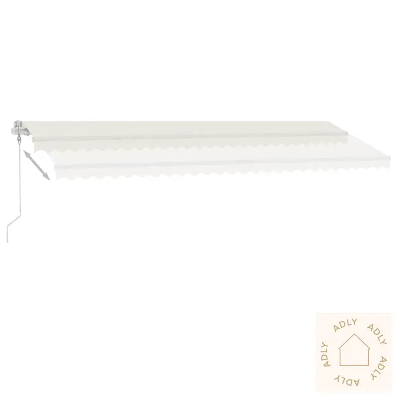 Automatisk Markise Med Vindsensor Og Led 600X300 Cm Kremhvit