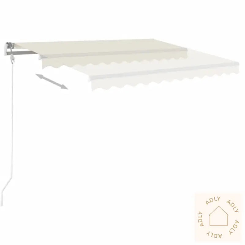 Automatisk Uttrekkbar Markise 350X250 Cm Kremhvit