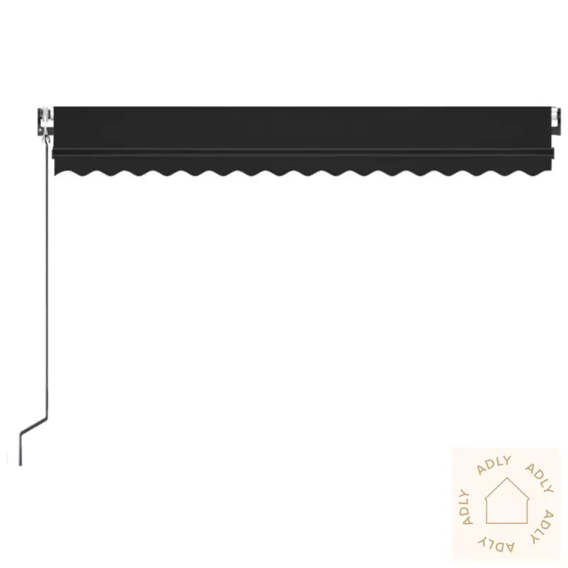 Automatisk Markise Med Vindsensor Og Led 400X350 Cm Antrasitt