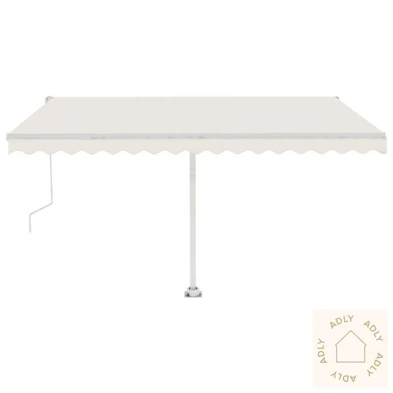 Frittstående Automatisk Markise 450X350 Cm Kremhvit