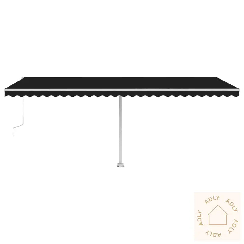 Automatisk Markise Med Vindsensor Og Led 600X350 Cm Antrasitt